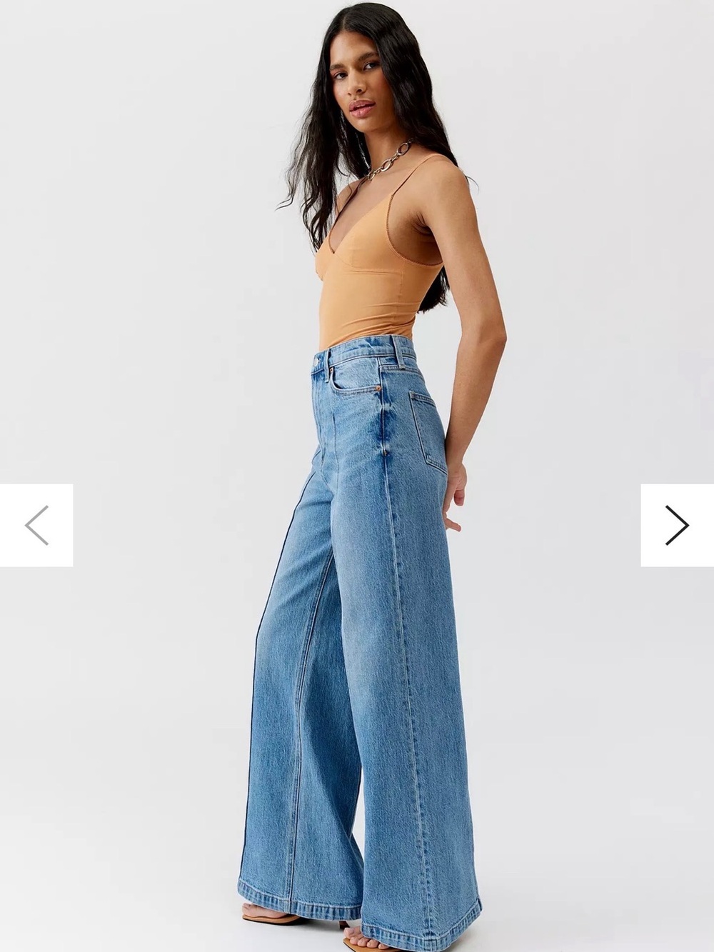 Pistola Lana High-Waist Ultra Wide Leg Women’s Jeans – Medium blue Sz 27